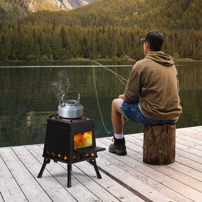 27*27*34cm wood camping stove - Discount Msrp 