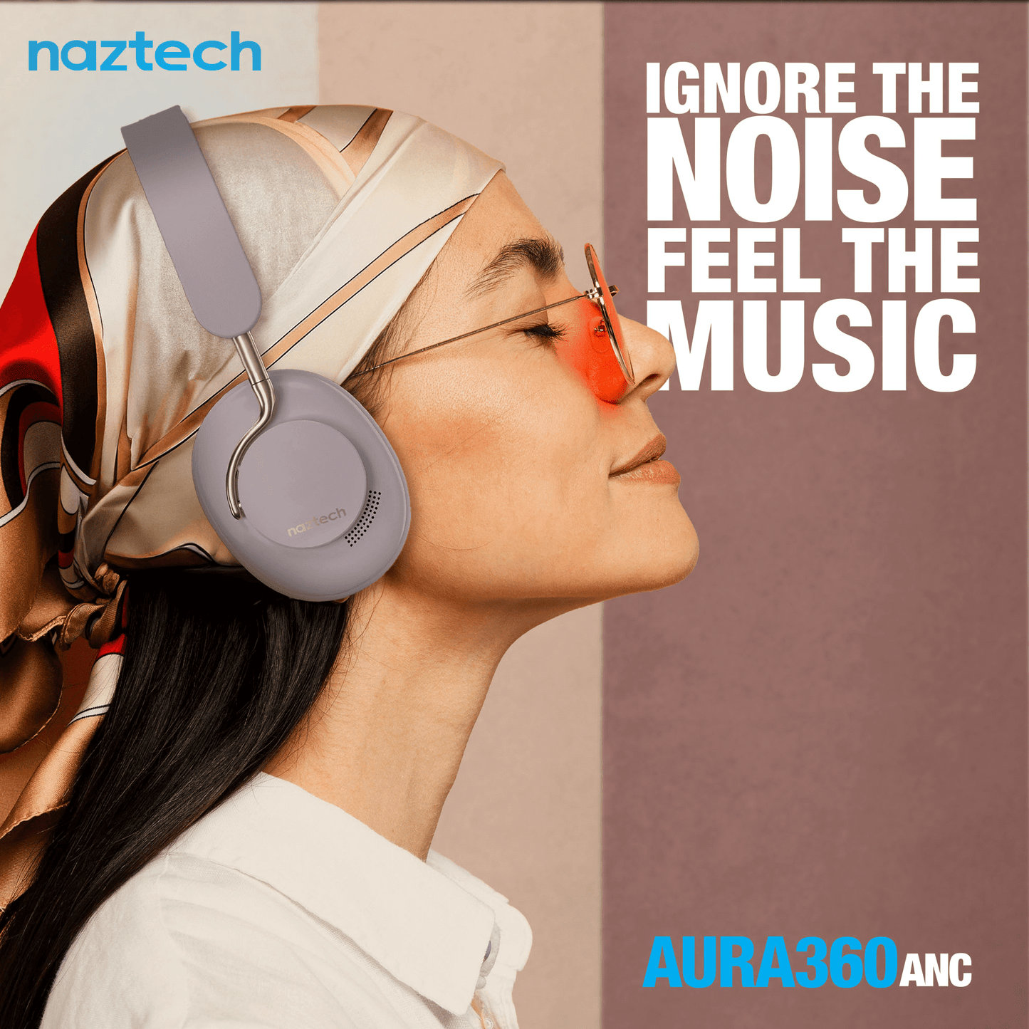 Naztech Aura 360 ANC Wireless Headphones - Discount Msrp 