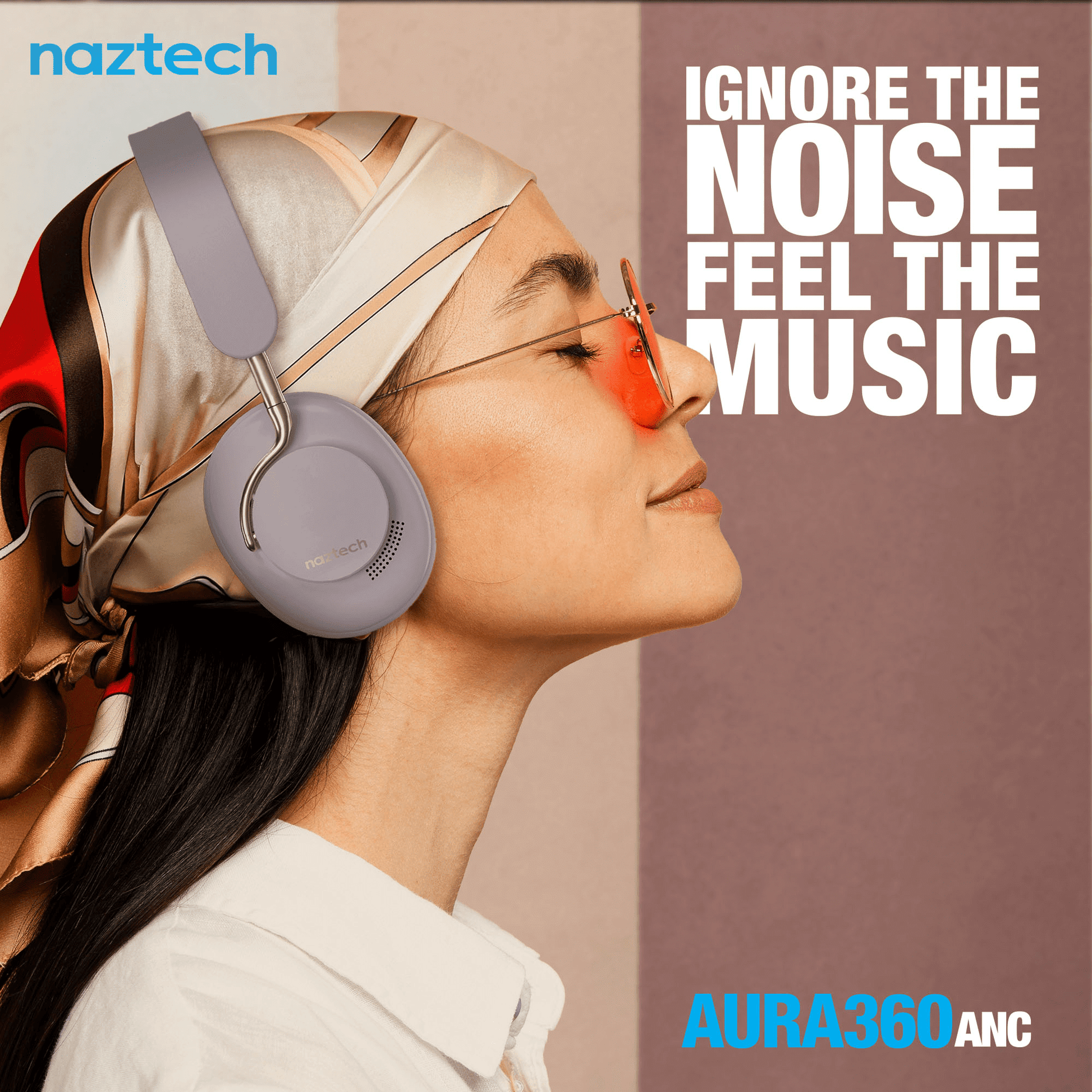 Naztech Aura 360 ANC Wireless Headphones - Discount Msrp 