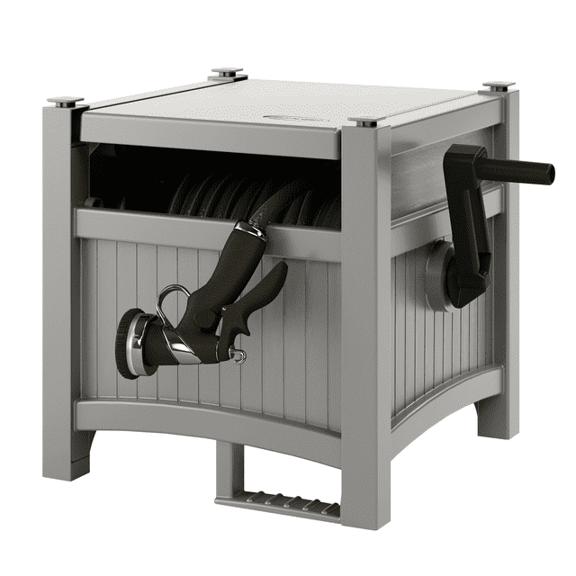 100 ft. Hose Hideaway Hose Reel, Gray - Discount Msrp 