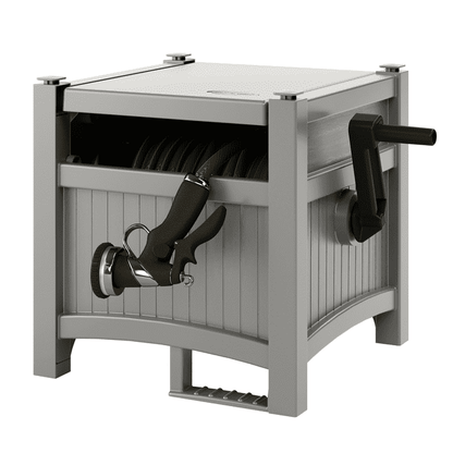 100 ft. Hose Hideaway Hose Reel, Gray - Discount Msrp 
