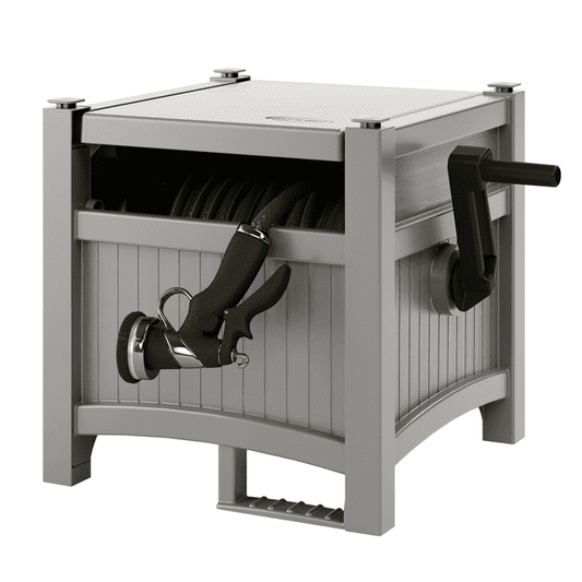100 ft. Hose Hideaway Hose Reel, Gray - Discount Msrp 