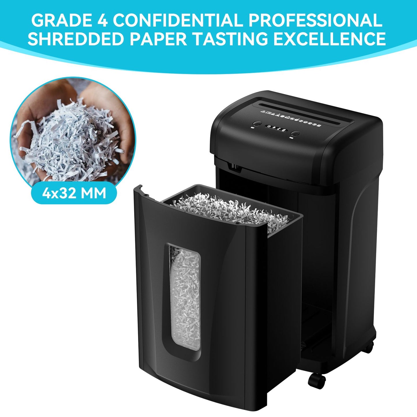 Large Commercial Heavy Duty 22-Sheet High Security Paper Shredder with 9.24 Gallons Pullout Waste Bin - Discount Msrp 
