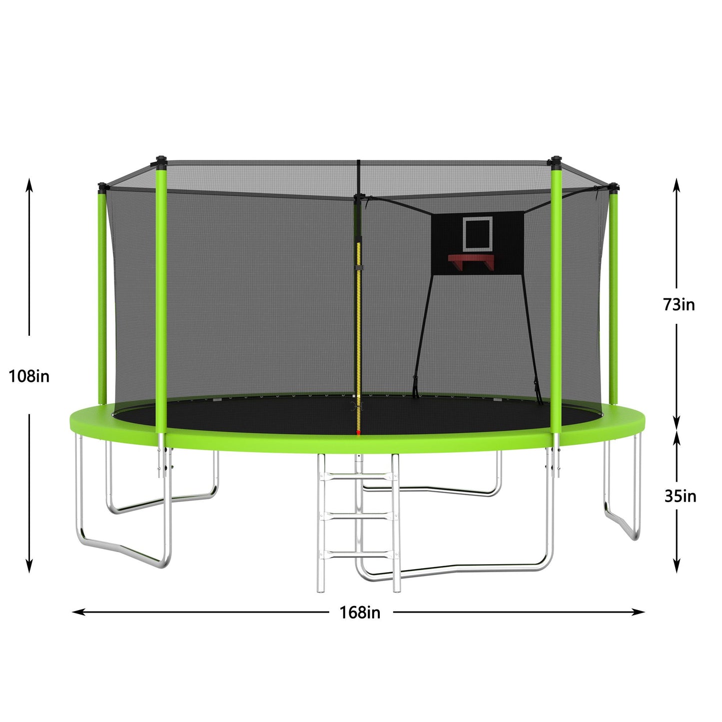 14FT Trampoline ,Sports Fitness Trampolines with Enclosure Net, Recreational Trampolines for Outdoor Indoor - Discount Msrp 