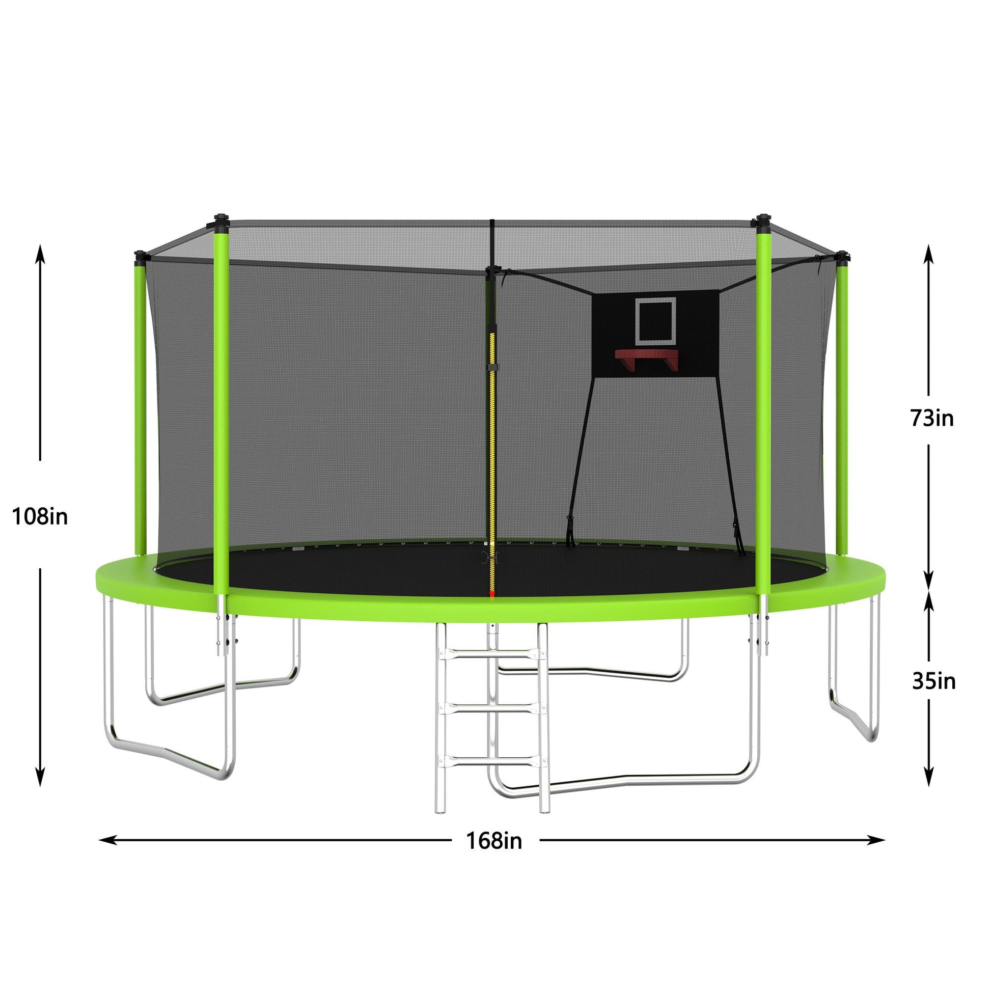 14FT Trampoline ,Sports Fitness Trampolines with Enclosure Net, Recreational Trampolines for Outdoor Indoor - Discount Msrp 