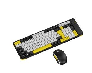 QW06 Office Entertainment Dual Mode Color Keyboard and Mouse Set Wireless Bluetooth Universal Keyboard Girls High-Value Set - Discount Msrp 