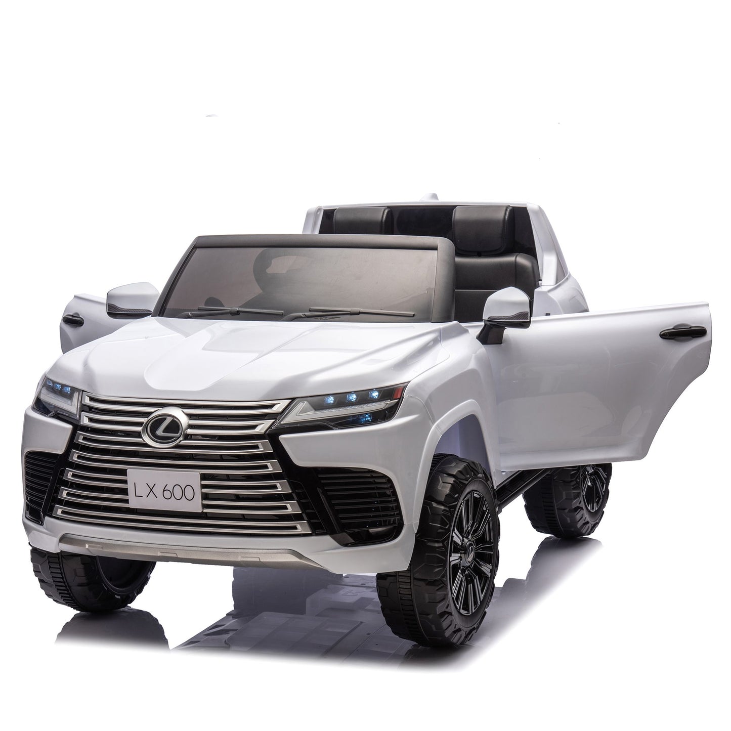 Licensed LEXUS LX600 24V Two-seater XXL Kids Ride On Car W/Parents Control,Seat width 20 inches,2WD,Four-wheel suspension,Bluetooth,MP3,Music,Power display,Speeds 1.86-3.11MPH For Kids. - Discount Msrp 