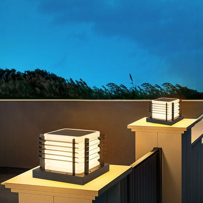 Outdoor Solar Powered Post Light, Outdoor LED Cap Light for Garden Patio Lawn Yard Terance - Discount Msrp 