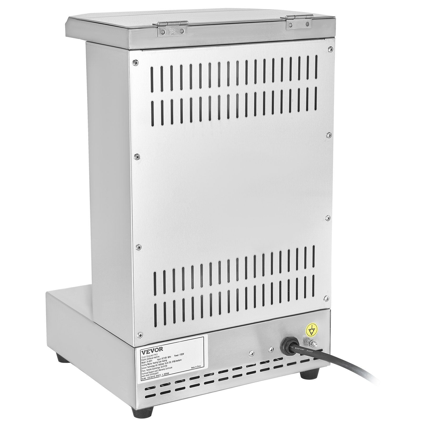 VEVOR Shawarma Grill Machine, 13 lbs Capacity, Chicken Shawarma Cooker Machine with 2 Burners, Electric Vertical Broiler Gyro Rotisserie Oven Doner Kebab Machine, for Home Restaurant Kitchen Parties - Discount Msrp 