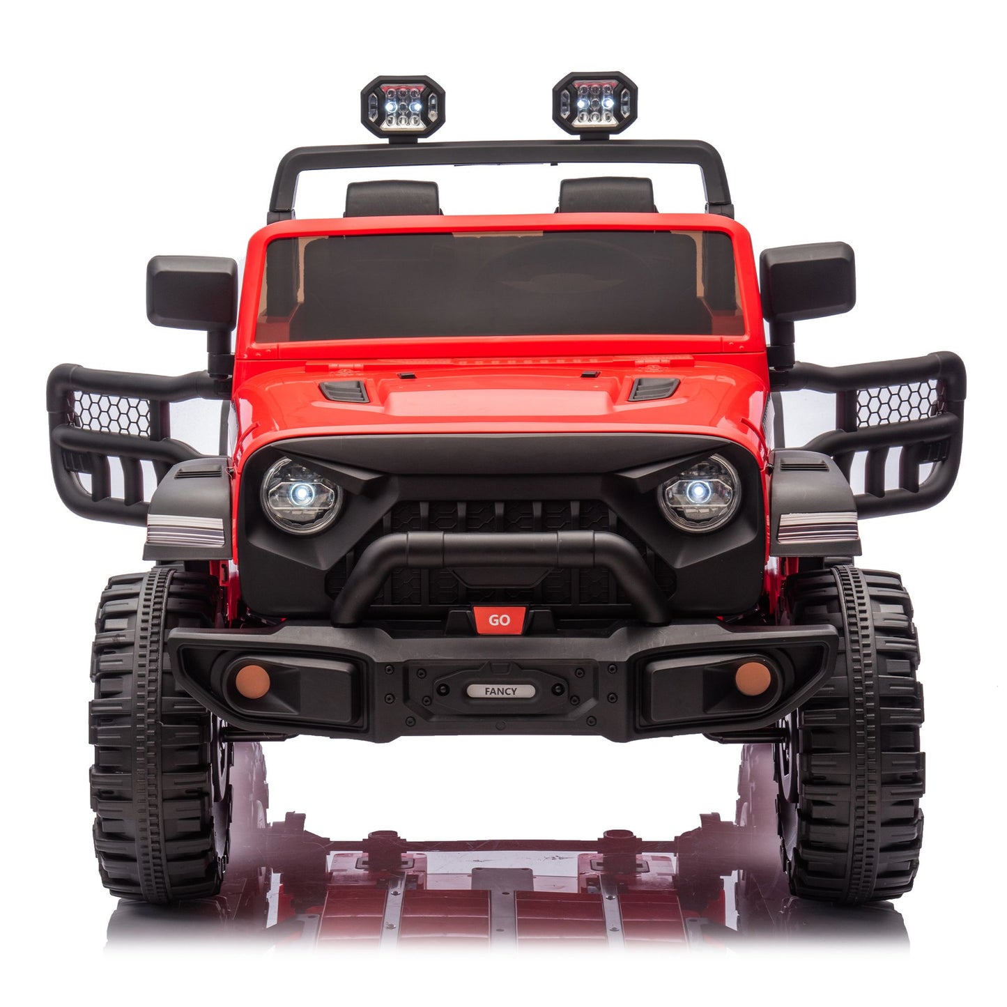 24V Two-seater Kids Ride On Electric Car W/parents control,Seat width 19.69in,400W motor,Four-wheel suspension,light&searchlight,USB,MP3,Bluetooth,Provide a speed of 1.86-4.35MPH for kids of 3+. - Discount Msrp 