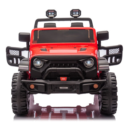 24V Two-seater Kids Ride On Electric Car W/parents control,Seat width 19.69in,400W motor,Four-wheel suspension,light&searchlight,USB,MP3,Bluetooth,Provide a speed of 1.86-4.35MPH for kids of 3+. - Discount Msrp 