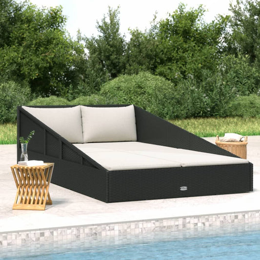 Garden Bed Black 43.3"x78.7" Poly Rattan - Discount Msrp 