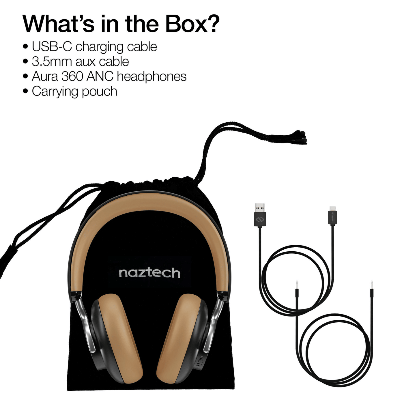 Naztech Aura 360 ANC Wireless Headphones - Discount Msrp 