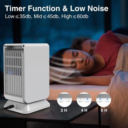 Portable Air Conditioner, Mini Personal Oscillating Air Conditioner Small Air Cooler Cooling Fan, Evaporative Cooler Desk Fan with Timer Function and Night Light for Home Office Bedroom - Discount Msrp 