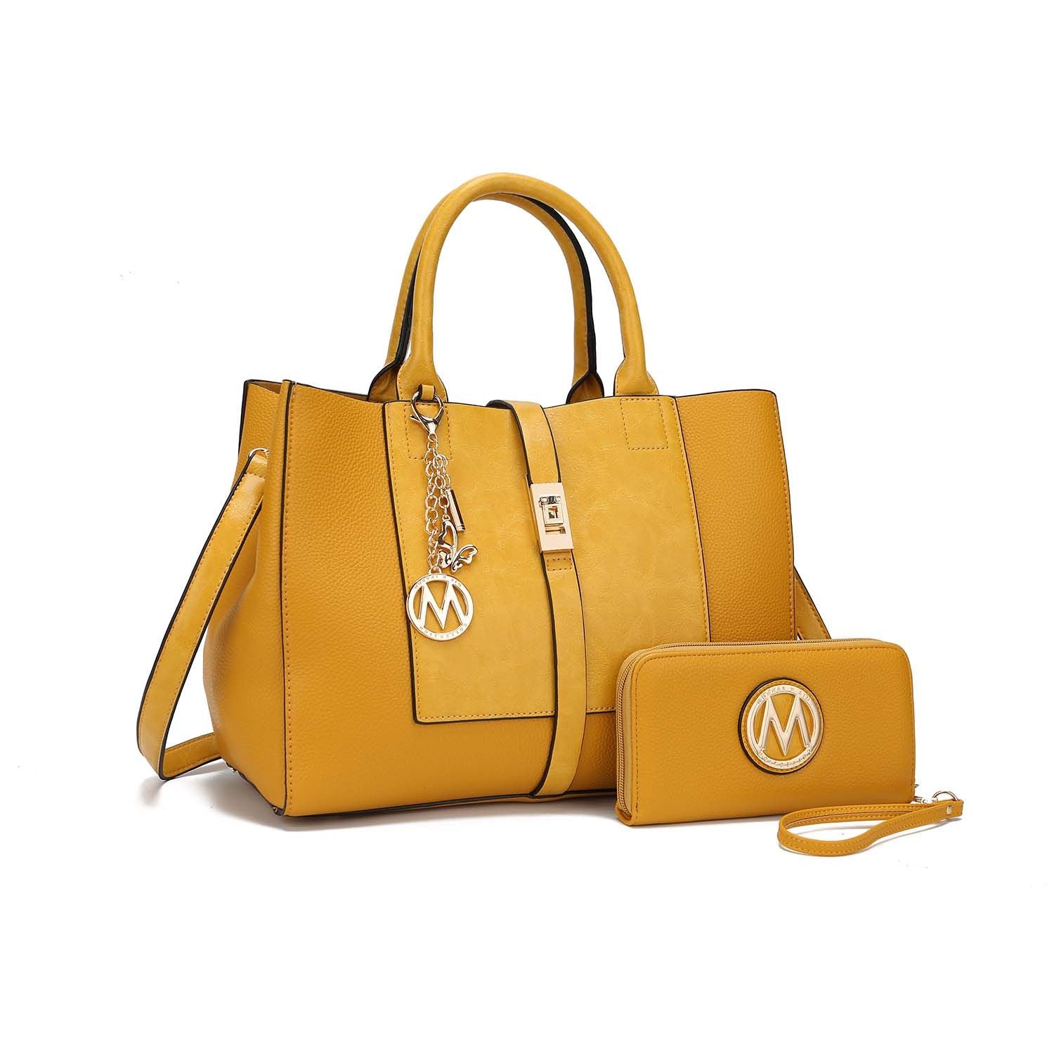 MKF Collection Yola Satchel Bag with Wallet Vegan Leather Women by Mia K - Discount Msrp 