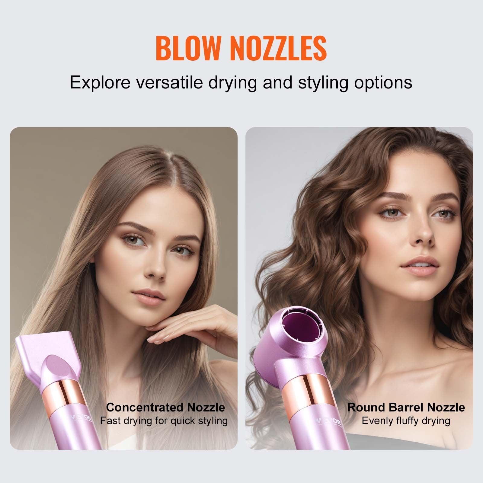 VEVOR Hair Dryer Brush 6-in-1 Multi Hair Styler for Volumizing Styling Curling - Discount Msrp 