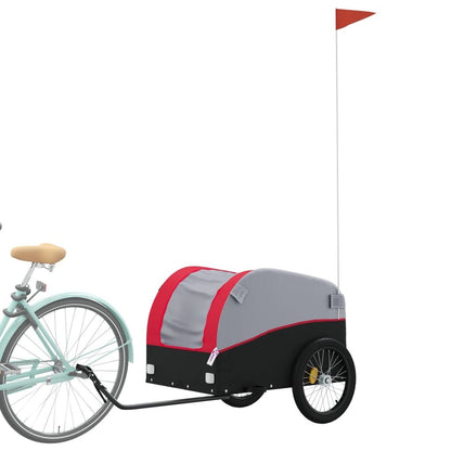 Bike Trailer Black and Red 99.2 lb Iron - Discount Msrp 