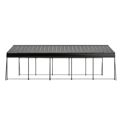 Campcraft 13 x 26.5 ft carport, 0.25mm thick, with protective film to prevent scratching, 2 pairs of adhesive gloves, 3 hooks, 12 expansion screws, 6 fixed iron pieces - Discount Msrp 