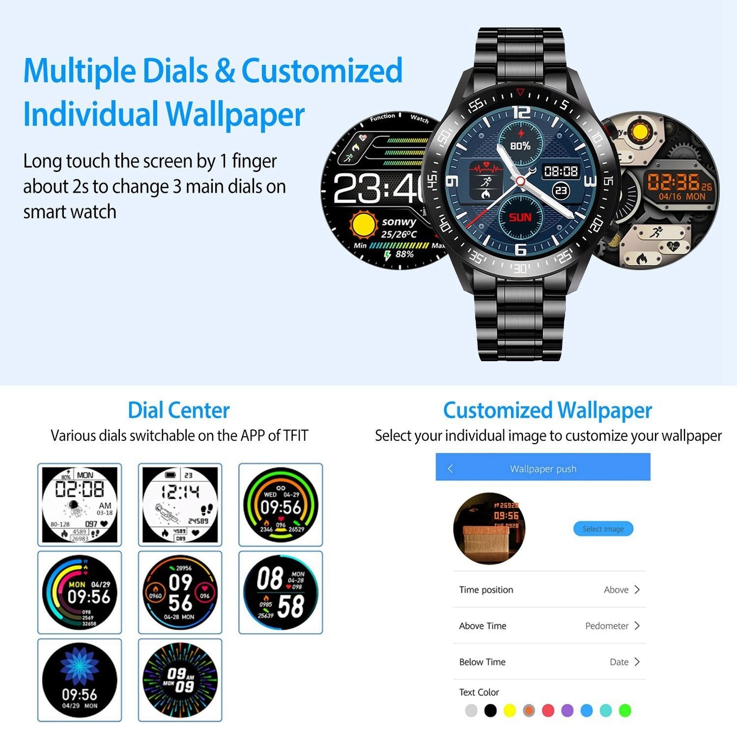 Wireless Smart Watch Fitness Tracker IP68 Waterproof Sport Bracelet - Discount Msrp 