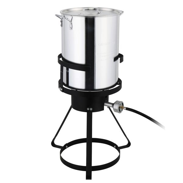 13*32in Iron Aluminum Black Round Tripod Stove Rack Silver Fryer Gas Fryer - Discount Msrp 