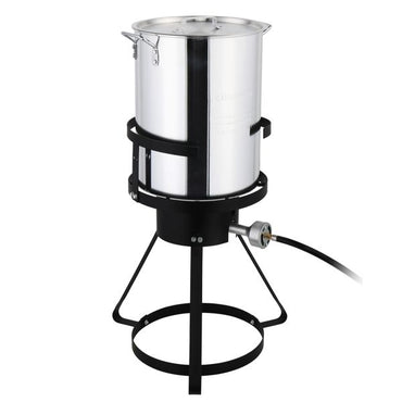 13*32in Iron Aluminum Black Round Tripod Stove Rack Silver Fryer Gas Fryer - Discount Msrp 