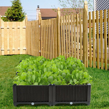 Set of 4 Elevated Flower Vegetable Herb Grow Planter Box - Discount Msrp 