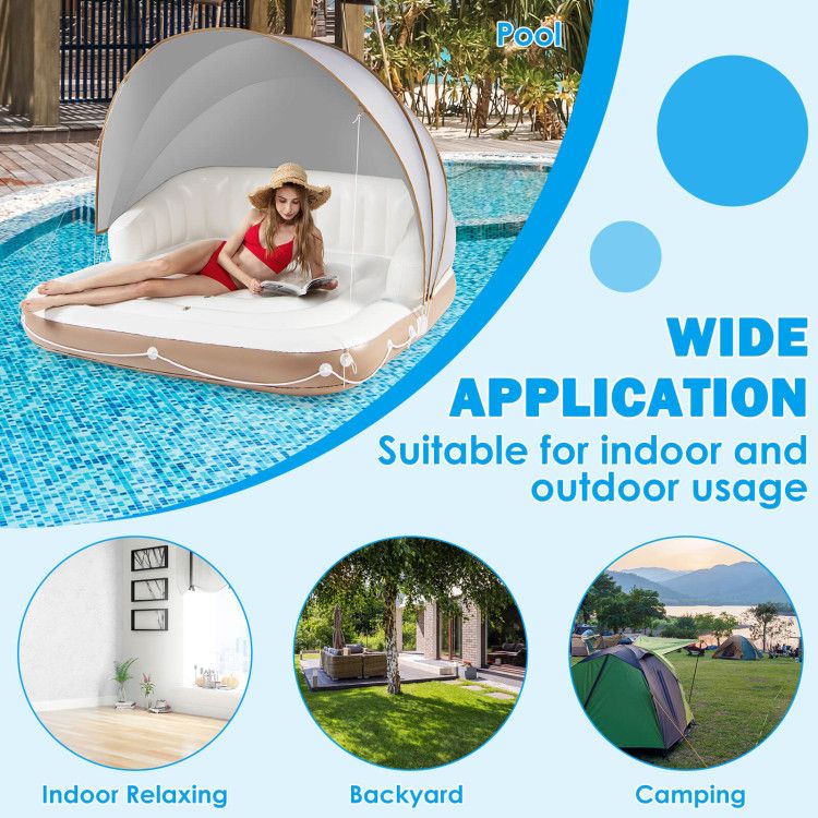 Inflatable Pool Float Lounge Swimming Raft - Discount Msrp 