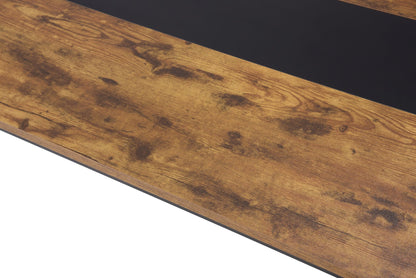 Computer Desk Large Office Desk, 59.8 Inch Gaming Desk Writing Desk Work Desk for Home Office, Study, Modern Simple Wooden Desk, Large Legroom, Metal Frame, Rustic/Black - Discount Msrp 