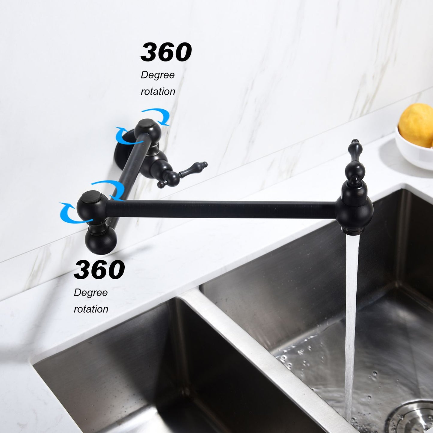 Folding faucet Pot Filler Faucet Wall Mount RT - Discount Msrp 