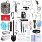 125Pcs Survival Kits Professional Emergency Survival Gear Tactical First Aid Kit Supplies for Outdoor Adventure Camping Hiking Hunting - Discount Msrp 