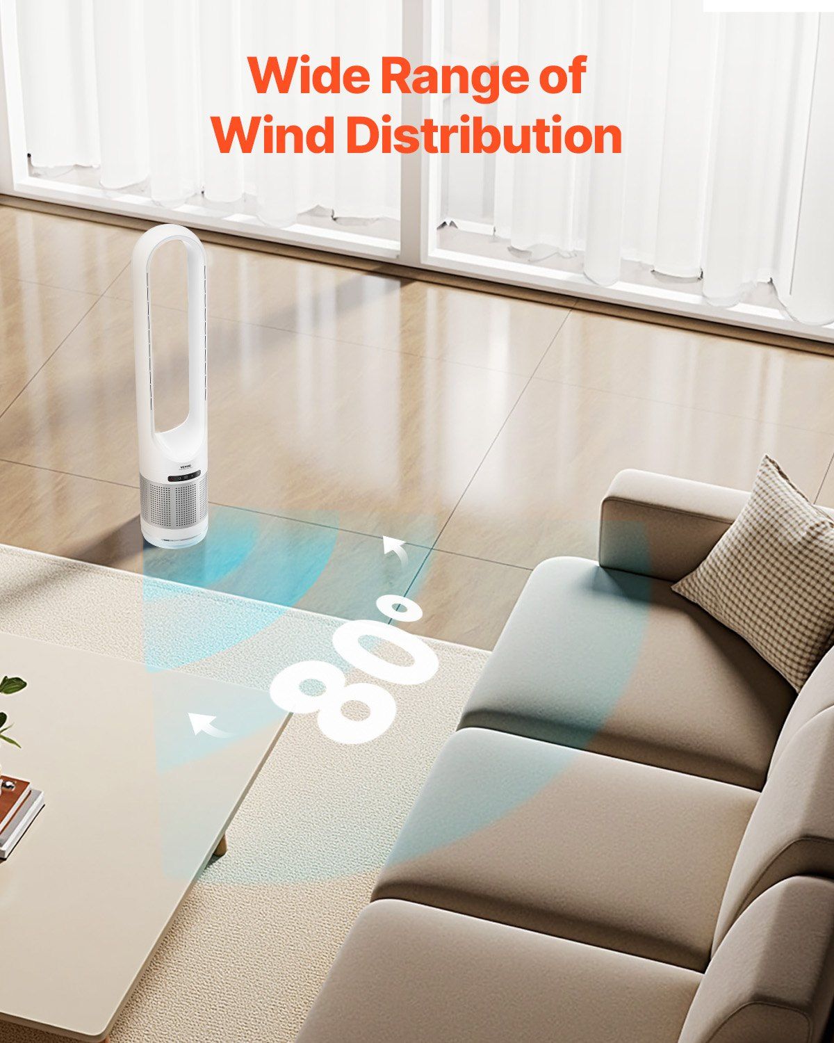 40" Oscillating Tower Fan 8H Timer 15.4ft/s High Velocity with Remote Control - Discount Msrp 