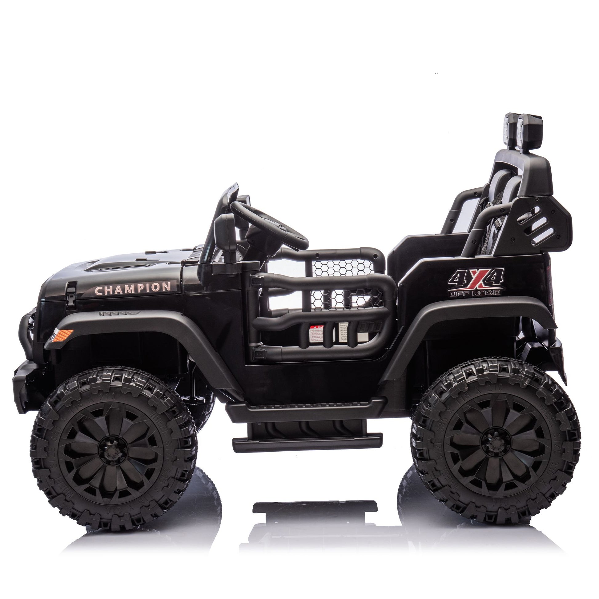 24V Two-seater Kids Ride On Electric Car W/parents control,Seat width 19.69in,400W motor,Four-wheel suspension,light&searchlight,USB,MP3,Bluetooth,Provide a speed of 1.86-4.35MPH for kids of 3+. - Discount Msrp 