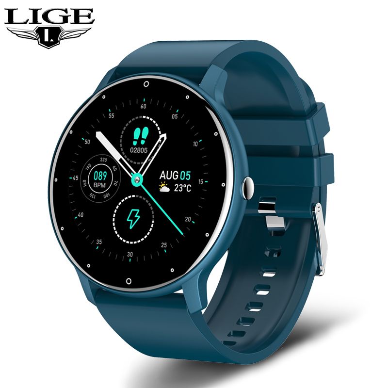 New Smart Watch Men Full Touch Screen Sport Fitness Watch IP67 Waterproof Bluetooth For Android ios smartwatch Men+box - Discount Msrp 