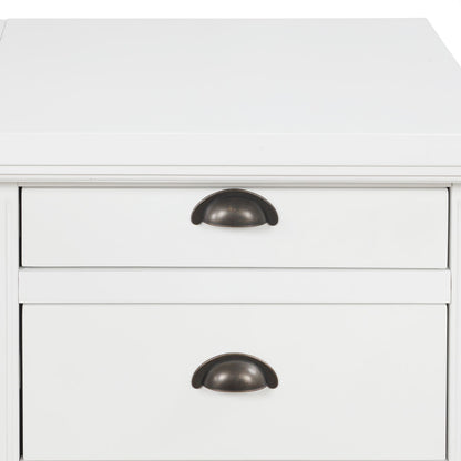 57.68" Modern L Shaped Executive Desk with 2 Storage Cabinets and 3 Drawers,Corner Writing Desk,Office Desk Furniture,Computer Desks with Depth Workstation for Home Office,Living room,White - Discount Msrp 