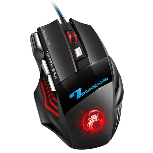 Computer Mouse Gamer Ergonomic Gaming Mouse USB Wired Game Mause 5500 DPI Silent Mice With LED Backlight 7 Button For PC Laptop - Discount Msrp 