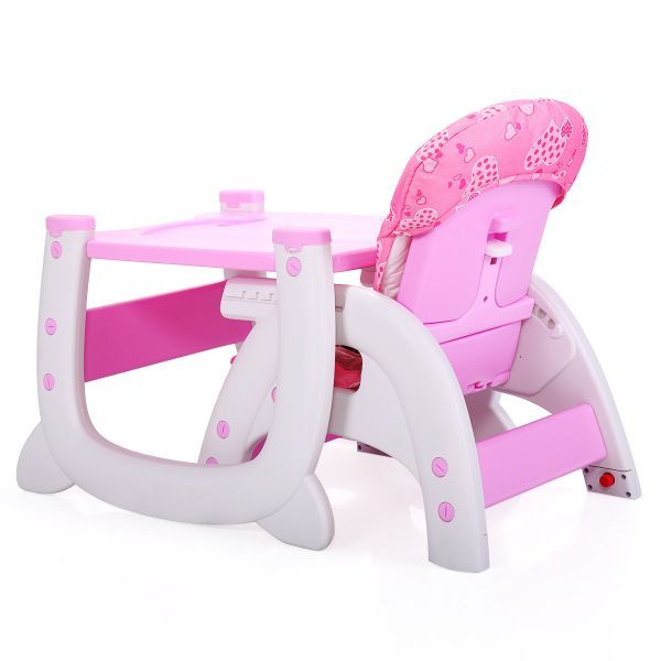 Multipurpose Adjustable Highchair,Children's dining chair for Baby Toddler Dinning Table with Feeding Tray and 5-Point Safety Buckle XH - Discount Msrp 