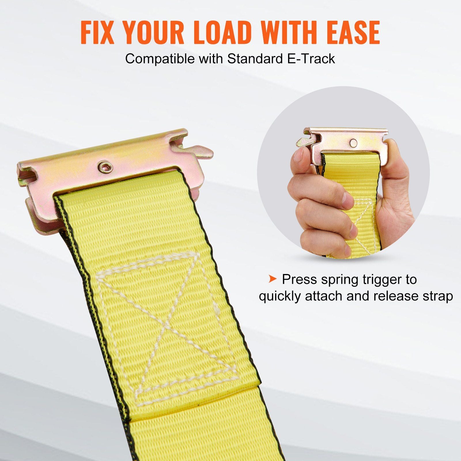 Ratchet Tie Down Straps (8PK), 4400 lb Break Strength, E-Track Endless Ratchet with 8 Premium 2" x 15' Rachet Tie Downs Heavy Duty, for Moving Securing Cargo, Appliances, Lawn Equipment - Discount Msrp 