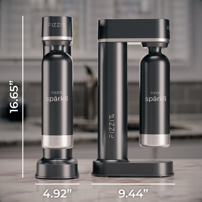 FIZZIT™ Spärklï Carbonated Water Soda Maker with Stainless Steel Bottle – Eco-Friendly, Dishwasher Bottles - Sparkling Water Maker - Discount Msrp 