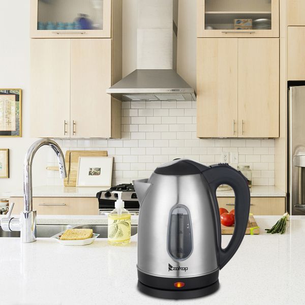 US Standard ZOKOP HD-1802S 120V 1200W 1.5L Stainless Steel Electric Kettle with Water Window [Same code 00574412] - Discount Msrp 