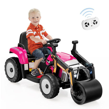 12V Kids Ride on Road Roller with 2.4G Remote Control - Discount Msrp 