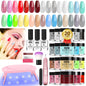 Acrylic Nail Kit Dip Powder Nail Kit Starter with Drill and UV Light, 20 Colors Fast Dry Powder Nail Dipping kit, with Base & Top Coat Activator Dip Nail Kit for French Nail Art Manicure DIY - Discount Msrp 