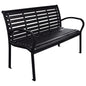 Patio Bench Black 45.7" Steel and WPC - Discount Msrp 