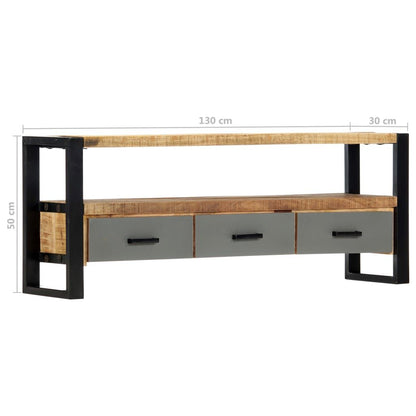 TV Stand 51.2"x11.8"x19.7" Solid Wood Mango - Discount Msrp 
