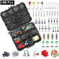 188Pcs Fishing Accessory Kit Portable Fishing Set Including Jig Hooks Sinker Weights Spoon Lure - Discount Msrp 