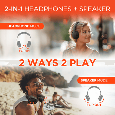 HyperGear Flip 2-in-1 Headphones Plus Speaker - Discount Msrp 