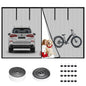 Magnetic Garage Door Screen Single-Car Garage Screen Mesh Fiberglass Garage Net with Magnetic Closure 4 Buckle Straps for One Cars - Discount Msrp 