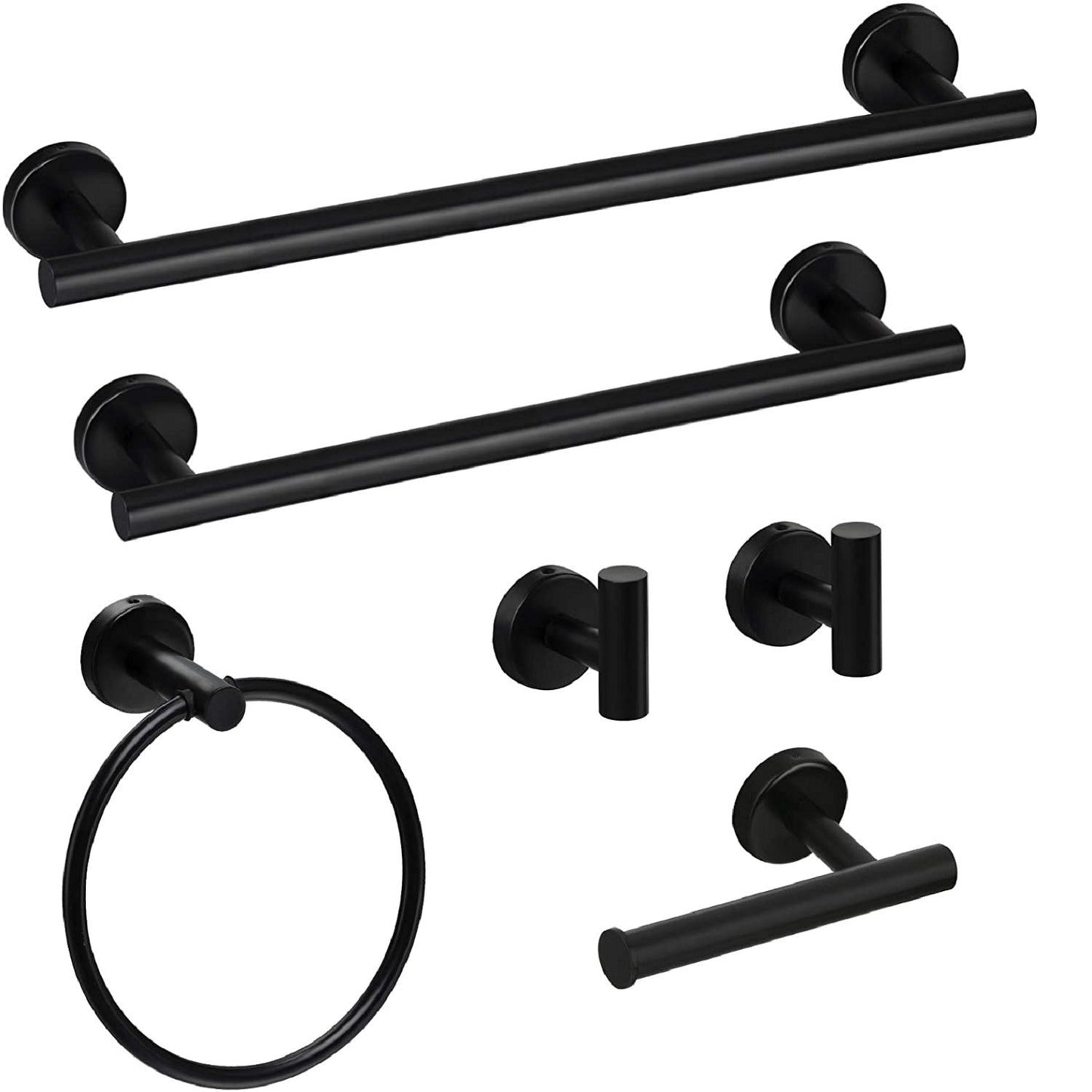 6 Piece Stainless Steel Bathroom Towel Rack Set Wall Mount RT - Discount Msrp 