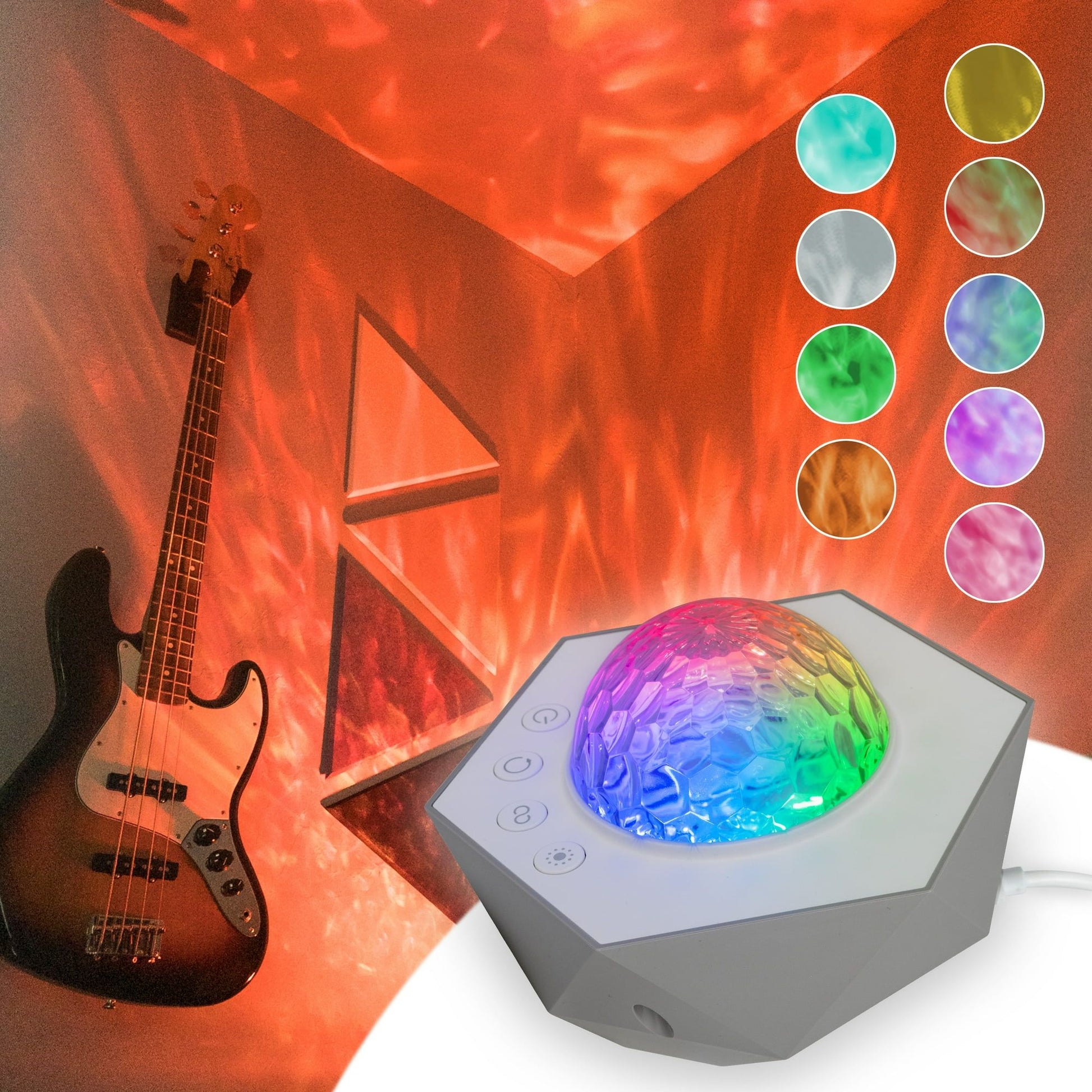 Enbrighten Color-Changing LED Galaxy Wave Projector, USB-C Powered, Night Light, 70333 - Discount Msrp 