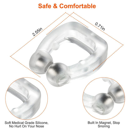 4Pcs Magnetic Nose Clip Anti Snoring Device Snore Stopper Sleeping Aid Comfortable and Reusable for Men and Women - Discount Msrp 