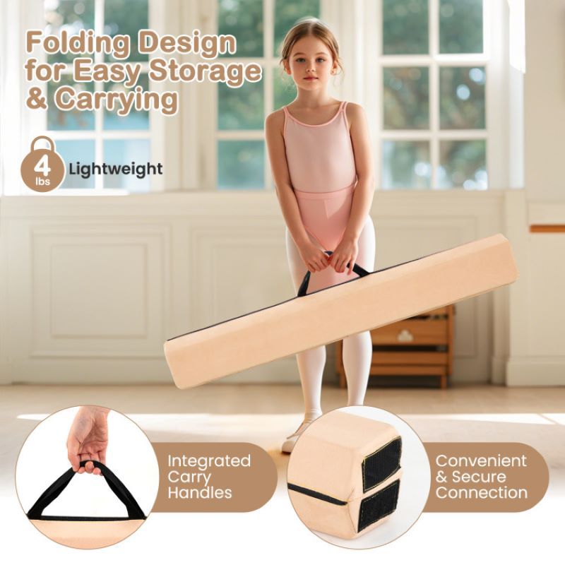 Folding Balance Beam with Removable Suede Cover - Discount Msrp 